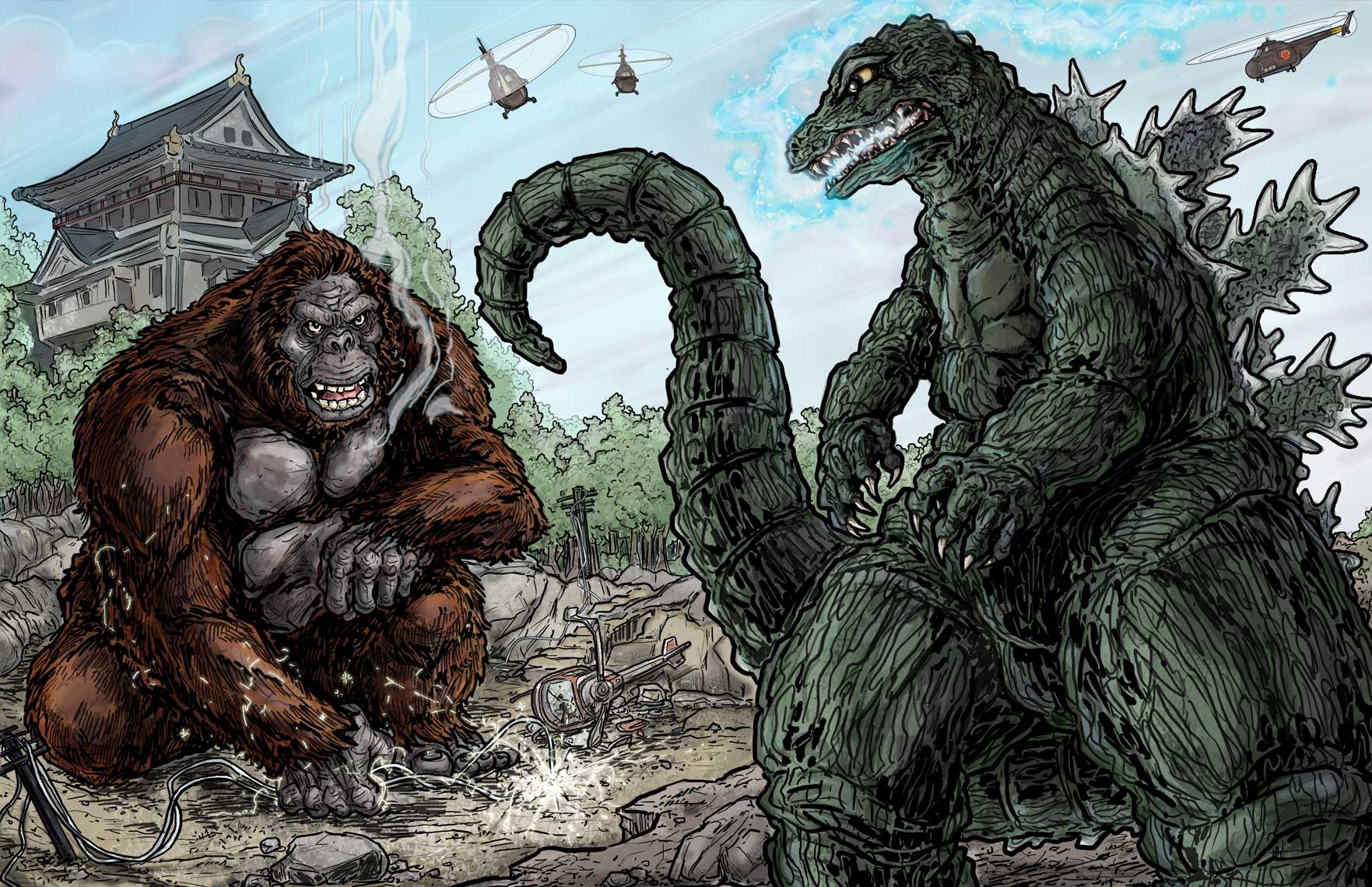 Godzilla x king kong. Кинг Конг против Годзиллы 1962. Кинг Конг против Годзиллы. Годзилла против Кинг Конга. Кинг Конг и Годзилла в комиксах.